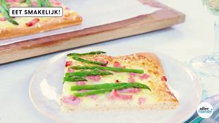 Wat eten we vandaag Pizza met groene asperges en ham  Allerhande [upl. by Ykciv]