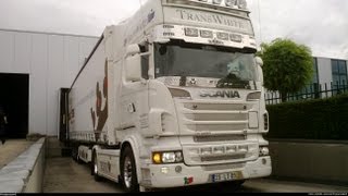 Scania R560 V8 Transwhite Portugal Special  Sound HD [upl. by Soisatsana]