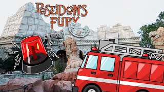 FIRE ALARM in Poseidons Fury  Universals Islands of Adventure [upl. by Yalonda]