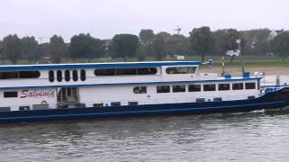 Salvinia Hotelschiff auf dem Rhein bei Düsseldorf [upl. by Bernarr]