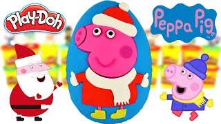 Huevo Sorpresa Gigante de Peppa Pig La Navidad de Peppa de Plastilina Play Doh en Español [upl. by Southworth]