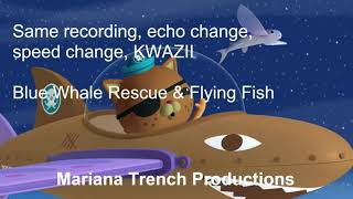 Octonauts Line Reuse Kwazii Blue Whale Rescue S5 amp Flying Fish Baby Dolphin S1 YEOWWOOO [upl. by Ecissej]