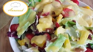 Como hacer ensalada con vinagreta de mango [upl. by Ayra]