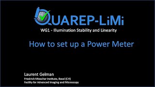 How to set up a Power Meter for Illumination Intensity Measurement on a Light Microscope [upl. by Jonme]