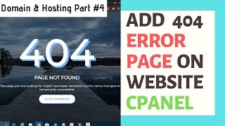 How to Add 404 Error Page on Website using Cpanel Hindi [upl. by Yrral479]