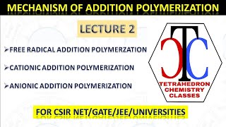 LECTURE 2 ADDITION POLYMERIZATION MECHANISM [upl. by Aehcim273]