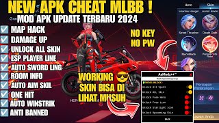 CHEAT Ml TERBARU 2024  MOD UNLOCK ALL SKIN MOBILE LEGENDS  ANTI BANNED NO PASSWORD [upl. by Duffy]