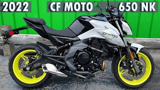 2022 CF MOTO 650NK  First Ride [upl. by Domingo160]