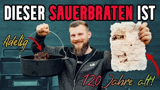 Besser als bei Oma Uraltes Rezept für Sauerbraten  Anleitung am Grill mit Dutch Oven [upl. by Gnof]