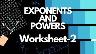 Class VII DAV Math Exponents and Powers Worksheet 2 [upl. by Huldah]