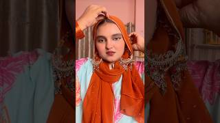 Beautiful Hijab look with earrings hijab trending youtubeshorts hijabstyle [upl. by Mattias]