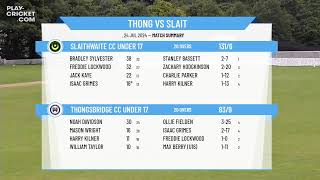 Thongsbridge CC Under 17 v Slaithwaite CC Under 17 [upl. by Depoliti995]