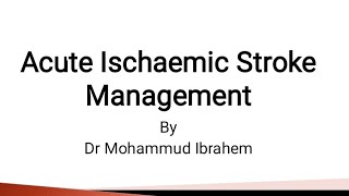 Reperfusion therapy of acute ischemic stroke [upl. by Irallih]