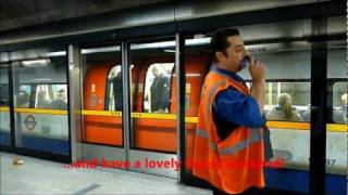 Jubilee line 1996 stock train at Waterloo  New York style announcements on Friday evening [upl. by Ennairb]