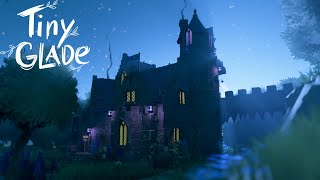 Building a Spooky Manor no commentary  Tiny Glade Longplay Pt 2 [upl. by Cointon]