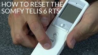 How to reset the Somfy Telis 6 RTS remote control [upl. by Heyer]