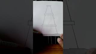 Sketch steeple draw with charcoal pencil pure pencil art [upl. by Ahsena]