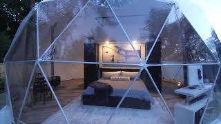 Geodesic Dome Tent amp Barrel Sauna Tour  Backcountry Recreation [upl. by Oleta]