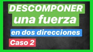 Como descomponer una fuerza en dos direcciones caso 2  CURSO de VECTORES Clase 22 [upl. by Notaek]