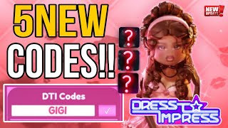 ALL WORKING CODES DRESS TO IMPRESS SEPTEMBER 2K24 ROBLOX DTI CODES [upl. by Octavus716]