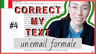 Correct My Text in Italian 4 email formale al consolato  Learn Italian with Lucrezia [upl. by Zeph]