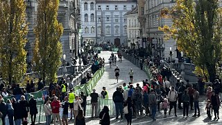 Marathon day in Ljubljana [upl. by Lashar]