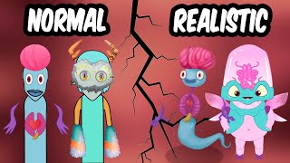 MonsterBox TERRA OF ORGANS REALISTIC VS NORMAL I My Singing Monsters TLL in Incredibox [upl. by Otsugua287]