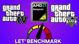 GTA 4 amp 5 Benchmark Test on AMD Sempron 145 [upl. by Xylia]