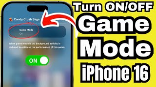 How to Turn ONOFF Game Mode on iPhone 16 Pro and 16 Pro Max [upl. by Nosahc]