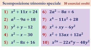 23D2 Scomposizione trinomio speciale [upl. by Mario817]