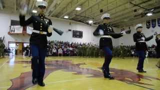 JROTC Marine Corp Drill Team [upl. by Anaihs]