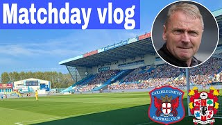 Carlisle United VS Tranmere Rovers fc  paul Simpson left the club matchday vlog [upl. by Nowed]