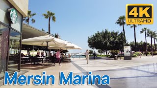 Mersin Marina Walking Tour  Virtual Walk in Turkey  4K 60fps [upl. by Aisyla]