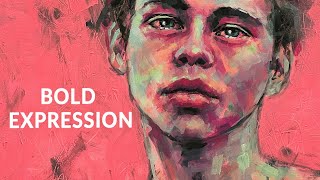 Fast expressive portrait painting with loose brushwork  Artist Corey Moortgat [upl. by Hildagard]