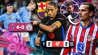 Barça vuelve a DEJAR puntos en LIGA  Humillan al CITY hay CRISIS  Cholo en LÁGRIMAS ¿se despide [upl. by Eiramave767]