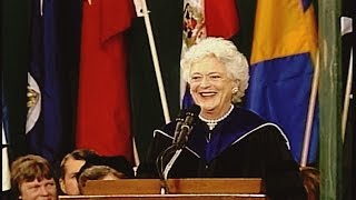 Barbara Bush  Wellesley Commencement Speech [upl. by Annyl]