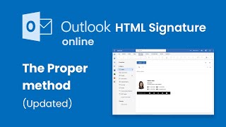 How to setup HTML signature on Outlook Web App or Outlook online properly Updated [upl. by Attiuqal]