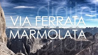 Via Ferrata Marmolata highest mountain in dolomites and Glacier Tour [upl. by Simson]