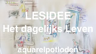 Hoe gebruik ik aquarelpotloden  deze kan je ook gebruiken bij bij urban sketching en journals maken [upl. by Garrik]