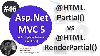 46 HtmlPartial vs HtmlRenderPartial  mvc tutorial for beginners in net c [upl. by Streeter]