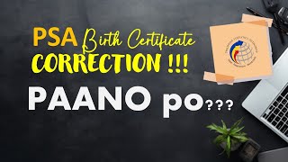 PSA Birth Certificate Correction [upl. by Daub]