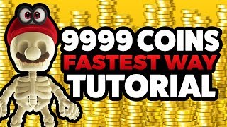 Super Mario Odyssey  FASTEST WAY to 9999 COINS TUTORIAL [upl. by Marwin558]