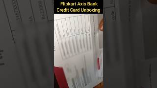 Flipkart Axis Bank Credit Card Unboxing  creditcard shorts flipkart [upl. by Flemings]