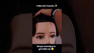 Fulffy hair tutorial 🔥 hairstyle shorts haircare haircut glowup [upl. by Vickey349]