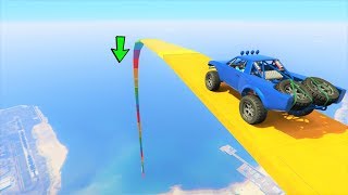 قراند 5  باركور منحدر الموت 🐸🐸 GTA Online  Mountain car Biggest Ramp Parkour [upl. by Edrea]