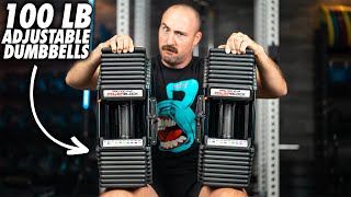 NEW 100 LB PowerBlock Pro EXP Adjustable Dumbbells Review [upl. by Susi]