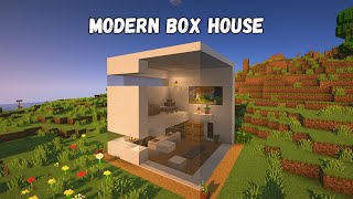 Minecraft  Building Modern Box House  PC Case House [upl. by Zurheide]