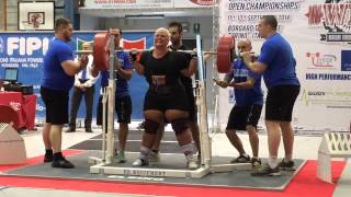 Hildeborg Hugdal 280kg squat WEC 2014 [upl. by Modesty973]