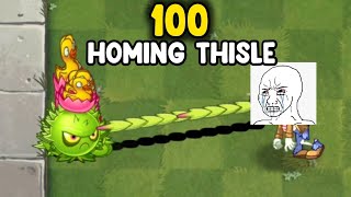 PvZ 2 100 Homing Thistle Which zombie can defeat him [upl. by Annaitsirhc]