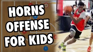 Horns Basketball Plays For Kids [upl. by Adriaens]